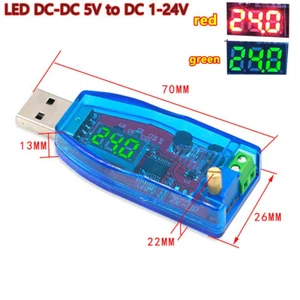 Módulo de fuente de alimentación reductora USB DC-DC 5V a 1-24V convertidor Buck Boost - Imagen 1 de 12