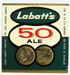 Etiqueta de cerveza John Labatt Limited LABATT'S 50 ALE CANADÁ 11,5 oz - Imagen 1 de 1