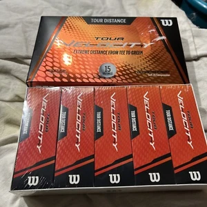 Wilson Tour Velocity 15 Pack Golf Balls White Soft 70 Long Distance Low Compress - Picture 1 of 3