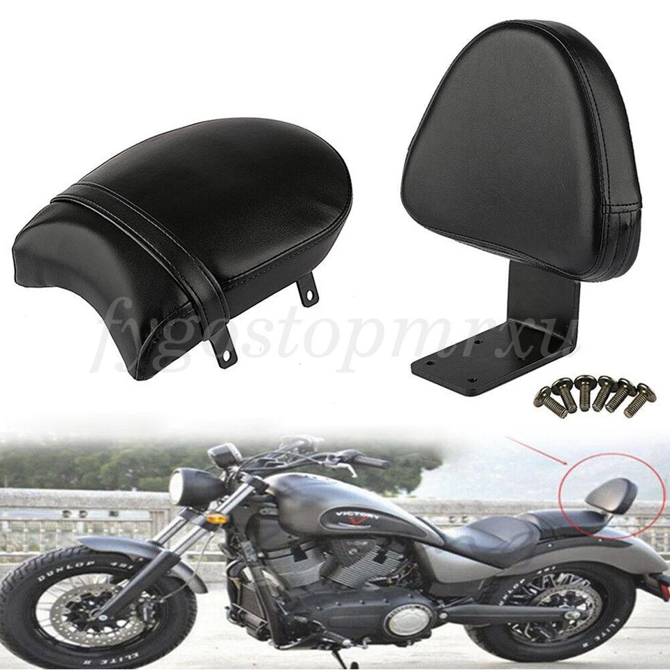 Motorcycle Passenger Rear Backrest Black Seat Sissy For Victory High-Ball Vegas - Image 1 of 4