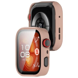 Etui ochronne ze szkłem do Huawei Watch Fit 4 Pro Bizon Case Cover Etui Różowe - Zdjęcie 1 z 8