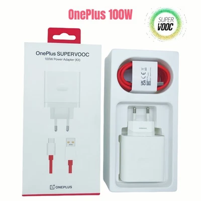 One Plus 100W SUPERVOOC Super Flash Ladegerät (EU Stecker) Set Adapter + Kabel - Bild 1 von 4
