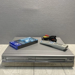 Grabadora/reproductor doble Zenith XBR413 DVD VHS con cinta remota en blanco y cables-probado - Imagen 1 de 11