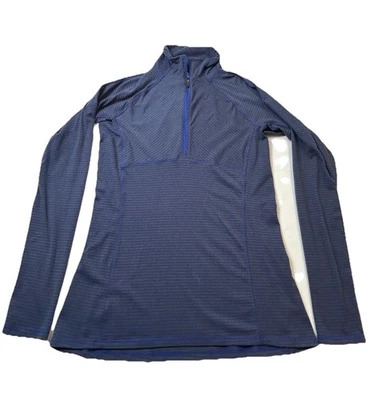 Pullover Columbia Quarter Cremallera Mujer Mediano Púrpura Rayas Omni Wick Atlético Foto 1 de 4