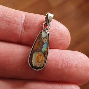 Koroit Boulder Opal Anhänger - Australien Edelstahl - Bild 1 von 7
