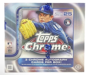 2025 Topps Chrome Baseball Factory Sealed Hobby JUMBO Box Crews Wood Kim Auto? - Picture 1 of 1