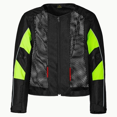 Chaqueta Moto para Hombre Verano/Primavera MOTOAIRBAG Mab V4 Black/Yellow Hv - Imagen 1 de 4