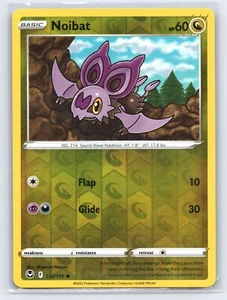Pokémon Noibat 132/195 Reverse Holo Common SWSH12: Silver Tempest - Picture 1 of 2