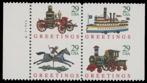 1992, USA, CHRISTMAS TOYS, PROOF SE-TENANT PANE W/WRONG LAYOUT, NH, SC. #2718Pb - Picture 1 of 2