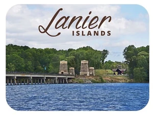 Lake Lanier Inseln mit Brücke Kühlschrankmagnet - Bild 1 von 1