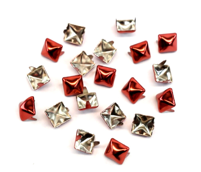 460 Pieces Studs for Clothing, 300 Pyramid Studs Jacket Studs Spikes 0.4  Inch 4 Square Rivets 160 Metal Studs 0.4 0.6 Inch Silver Spikes and Studs  for
