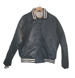Chaqueta de bombardero vintage Teamsters Satin Union Snap años 80 Hecha en EE. UU. LEER LA TALLA  - Imagen 1 de 7