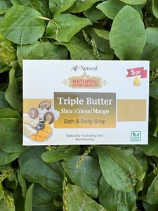 Triple Butter Shea,Coca,Mango Bath And Body Soap ( 3 Bars ) - Picture 1 of 1