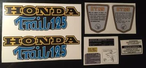 Honda CT70  K4  Style "Trail 125"  Complete Set frame Decals, Graphics, Blue  - Bild 1 von 4