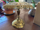 Vintage Brass Trivet Ornate Pierced Top Kettle Stand Plant Stand Victorian