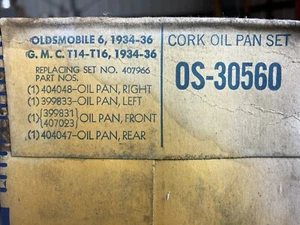 1934-36 Oldsmobile 6 Victor Oil Pan Gasket 0S-30560 - Picture 1 of 4