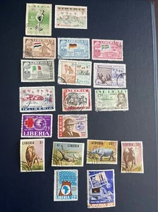Liberia 1938-1969 Various 19 Stamps,CTO, Cancelled, See Photos - Picture 1 of 11