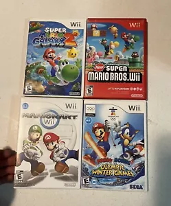 Lot Of 4 Nintendo Wii Games - Mario Kart / Mario Galaxy 2 / Super. Mario Bros / - Picture 1 of 4