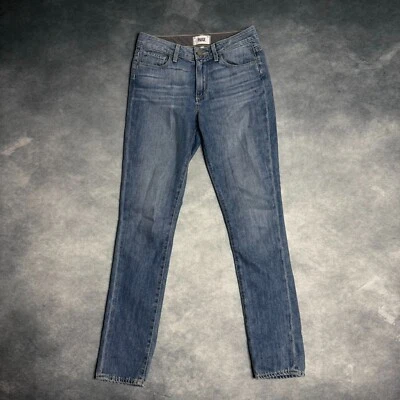 PAIGE Women’s Size 25 Callie Mid-Rise Straight Leg Blue Denim Jeans 28x28 USA - Image 1 of 4