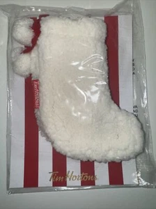 Tim Hortons 2022 Christmas Sherpa Stocking Card Holder - Picture 1 of 2