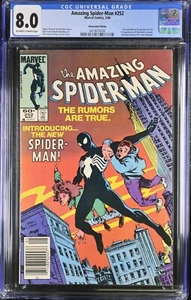 Amazing Spider-Man #252 CGC 8.0, 1st Spider-Man black costume Newsstand - Picture 1 of 2
