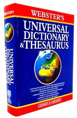 Webster's Universal Dictionary and Thesaurus Book The Fast Free Shipping - Image 1 of 2