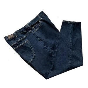 Lands' End, Dark Wash Tapered Leg Jeans mit elastischem Komfortbund, Gr. 24W - Bild 1 von 5