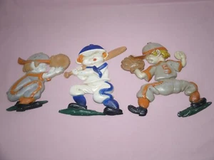 LOT OF 3 SEXTON SPORTS METAL PLAQUE WALL DECOR HOMCO BOYS BASEBALL - Picture 1 of 24