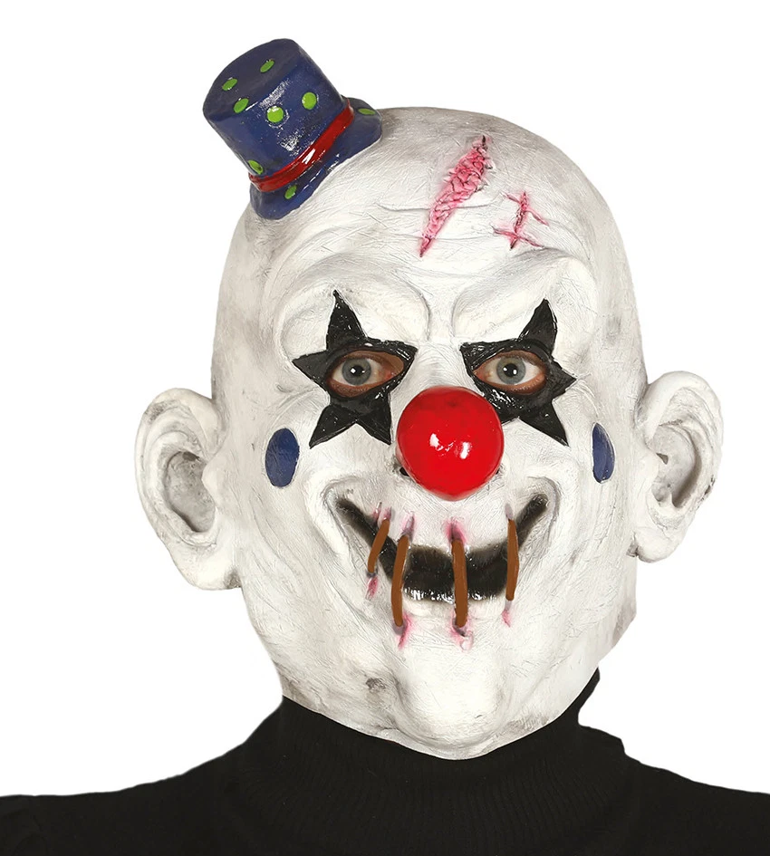 Halloween Clown Maschera con Top Cappello Lattice Costume Horror Costume Joker - Immagine 1 di 1