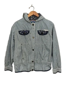 Chaqueta para mujer Pacific Trail estampado mixto XL con capucha a cuadros a rayas azul - Imagen 1 de 7