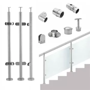 Outdoor Stainless Steel Handrail Fitting Balustrade Post Railing Fence Clamp Kit - Picture 1 of 55