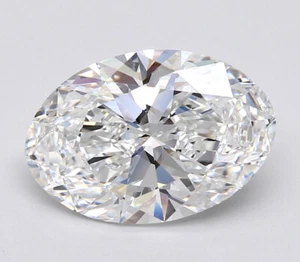 5.06 CT Oval F VVS1 Lab Grown Diamond For Engagement Ring - IGI Certified - Picture 1 of 4