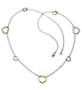 GUESS Collier / Collier UBN81005 Herz-Serie Schwarzversilbert - Picture 1 of 1