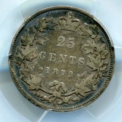 1872-H Canada 25c Quarter - PCGS VF Details - Image 1 of 4