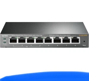 TP-LINK TL-SG108PE 8 porte Gigabit Ethernet Easy Smart Switch con 4 porte PoE - Foto 1 di 6