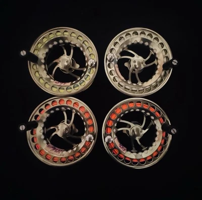 Carretes de repuesto TFO BVK Fly Reel (4) 4,1 pulgadas de diámetro con línea venta al por menor $800 - venta $275 Foto 1 de 4