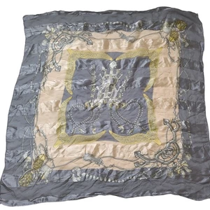 Nouveautes Jugendstil 100% Seide Schal Luxus Elegant Grau Rosa Schmuck Royal - Bild 1 von 10