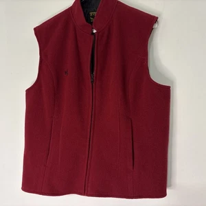 Wyoming Traders Western Ranch Cowgirl Zip Weste Rot Schurwolle Damen Größe XL - Bild 1 von 7