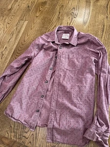 Fat Face Linen Button Up Shirt Large Red UK Cotton Outdoors Preppy Casual Mens - Picture 1 of 10