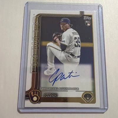 2025 Topps Update Chad Patrick Auto US307 Brewers - Image 1 of 2