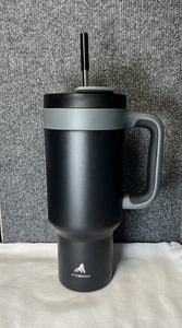 Bicchiere isolato Powcan 40 oz con manico e coperchio in cannuccia in metallo lavabile in lavastoviglie - Foto 1 di 12