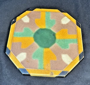 Matawan Tile Co. Art Tile Art Deco Design 1930er Kunstfliesenuntersetzer 6,5 Zoll - Bild 1 von 4