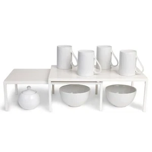 Smart Design Expandable Kitchen Storage Shelf with Premium Wooden Accents - - Picture 1 of 7