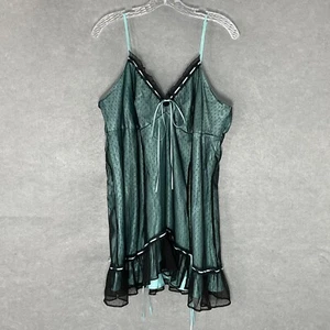 Cacique Lane Bryant Babydoll Nightie Lingerie Sz 18/20 Lace Overlay Satin Ribbon - Picture 1 of 12