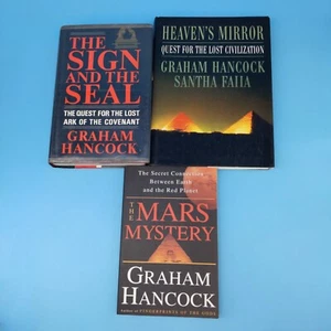 Graham Hancock lot x3 Sign Seal Heaven's Mirror Mars Mystery alien conspiracy - Picture 1 of 16