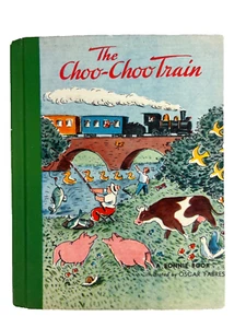 Vintage Book The Choo-Choo Train A Bonnie Book 1946 Illustrated By Oscar Fabres - Picture 1 of 8