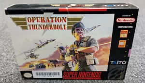 OPERATION THUNDERBOLT - Ohne Spiel - NUR VERPACKUNG & EINLAGE Hülle SNES Super Nintendo - Bild 1 von 11