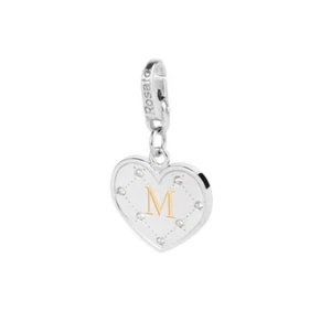 Charm Miniatura Rosato in argento 925 - Cuore con Iniziale "M" - AL013-NEW - Imagen 1 de 1