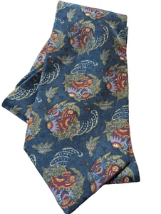 Ungaro Paris Men's Dark Gray Silk Cornucopia Print Necktie - Picture 1 of 5