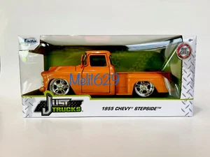 Jada 1/24 1955 Chevy StepSide PickUp (Orange) - Picture 1 of 5